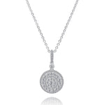 Load image into Gallery viewer, Halo Diamond Pendant in 14k White Gold (1 cttw)
