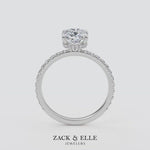 Load and play video in Gallery viewer, 1.86 Carat Cushion Diamond Engagement Ring with Hidden Halo
