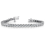 Load image into Gallery viewer, Bezel-Set Round Brilliant Cut Tennis Bracelet
