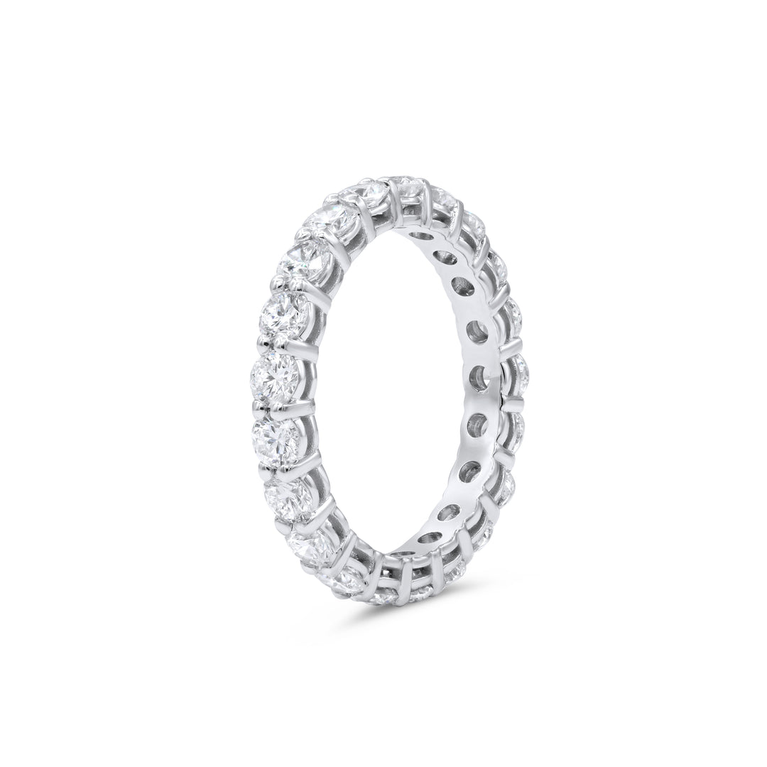 2 Carat Lab Grown Round Diamond Comfort Fit Eternity Band