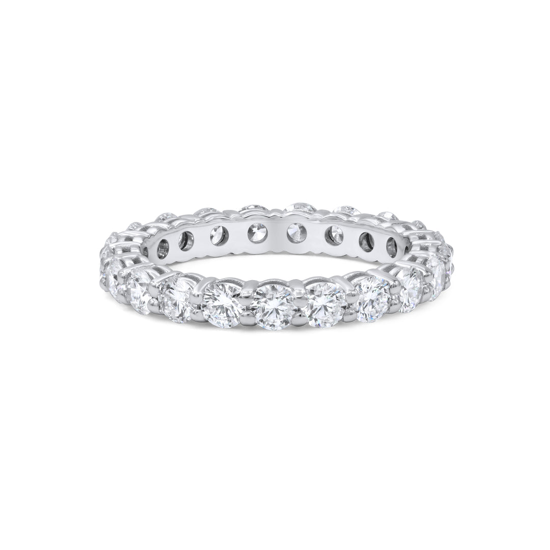 2 Carat Lab Grown Round Diamond Comfort Fit Eternity Band