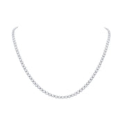 8.83 Carat Round Diamond Buttercup Setting Tennis Necklace 18 Inch