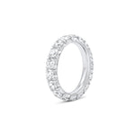 Load image into Gallery viewer, 3.60 Carat Round Diamond Eternity Band Fishtail Setting in Platinum Comfort Fit
