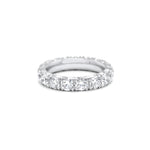 Load image into Gallery viewer, 3.60 Carat Round Diamond Eternity Band Fishtail Setting in Platinum Comfort Fit
