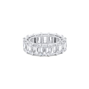 GIA Certified 11.25 Carat Emerald Diamond Eternity Band (D-F Color, IF-VS2 Clarity)