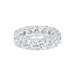 Load image into Gallery viewer, 8.18 Carat Round Lab Grown Diamond Eternity Band with Trellis Micropave Side Gallery
