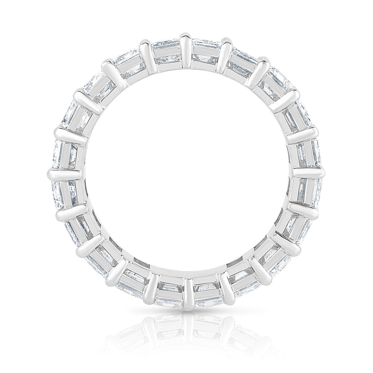 5.0 Carat Emerald Cut Diamond Eternity Band with Low Base Airline