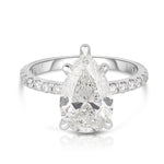 Load image into Gallery viewer, 3.01 Carat Custom Zack &amp; Elle Pear Shape Diamond Engagement Ring
