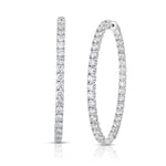 Load image into Gallery viewer, 9.65 Carat 1.8&quot; Diamond Oval Hoop Earrings
