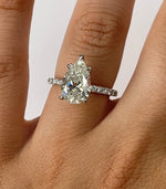 Load image into Gallery viewer, 3.01 Carat Custom Zack &amp; Elle Pear Shape Diamond Engagement Ring
