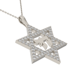 Load image into Gallery viewer, Life Star of David Diamond Pendant
