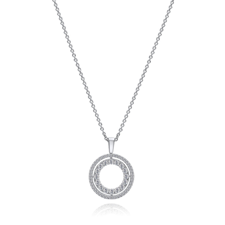 Diamond Circles Pendant Necklace