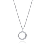 Load image into Gallery viewer, Diamond Circle Pendant Necklace
