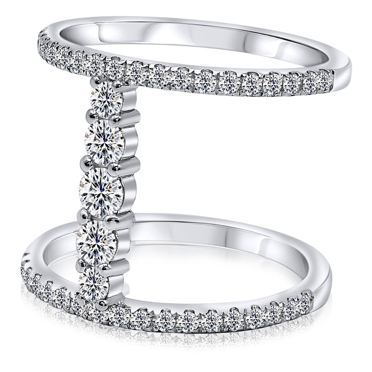Double Diamond Band Ring