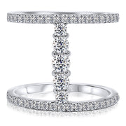 Double Diamond Band Ring
