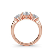 2.25 Carat Three Stone Round Diamond Engagement Ring GIA Certified G/VS2