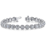 Load image into Gallery viewer, Halo Round Brilliant Tennis Bracelet
