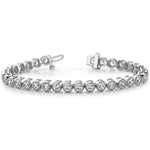 Load image into Gallery viewer, Bezel Set Round Brilliant Cut with Millgrain Tennis Bracelet
