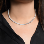 Load image into Gallery viewer, 18.40 Carat Round Diamond 16 Inch Tennis Necklace
