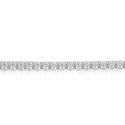 Tapered Four Prong Diamond Tennis Bracelet in White Gold - Lab Grown
