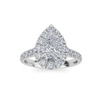 Load image into Gallery viewer, 1.75 Carat Pear Shape Halo Diamond Engagement Ring GIA H/SI1
