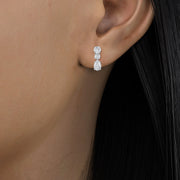 7 Carat Teardrop Lab Grown Diamond Drop Earrings