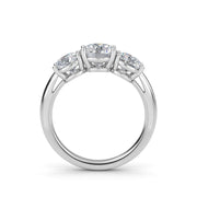 2.25 Carat Three Stone Round Diamond Engagement Ring GIA Certified G/VS2