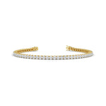 Load image into Gallery viewer, 4 Carat Round Diamond Tennis Bracelet 14K Yellow Gold F/VS
