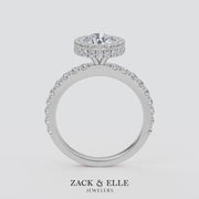 2.02 Carat Seamless Halo Round Diamond Engagement Ring in Platinum