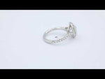 Load and play video in Gallery viewer, 3.15 Round Diamond Engagement Ring with Halo and Micropave Band
