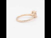 1.50 Carat Oval Diamond Solitaire Engagement Ring GIA D/SI2 in 18K Rose Gold